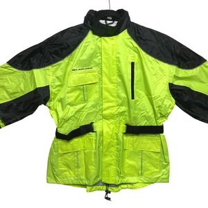 Nelson Rigg AS 3000 Motorcycle Jacket Mens L Lime Green Waterproof Ventilated